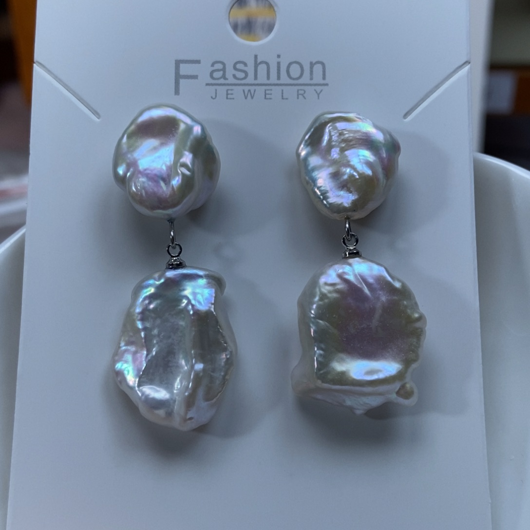 淡水珍珠耳环合金特价545