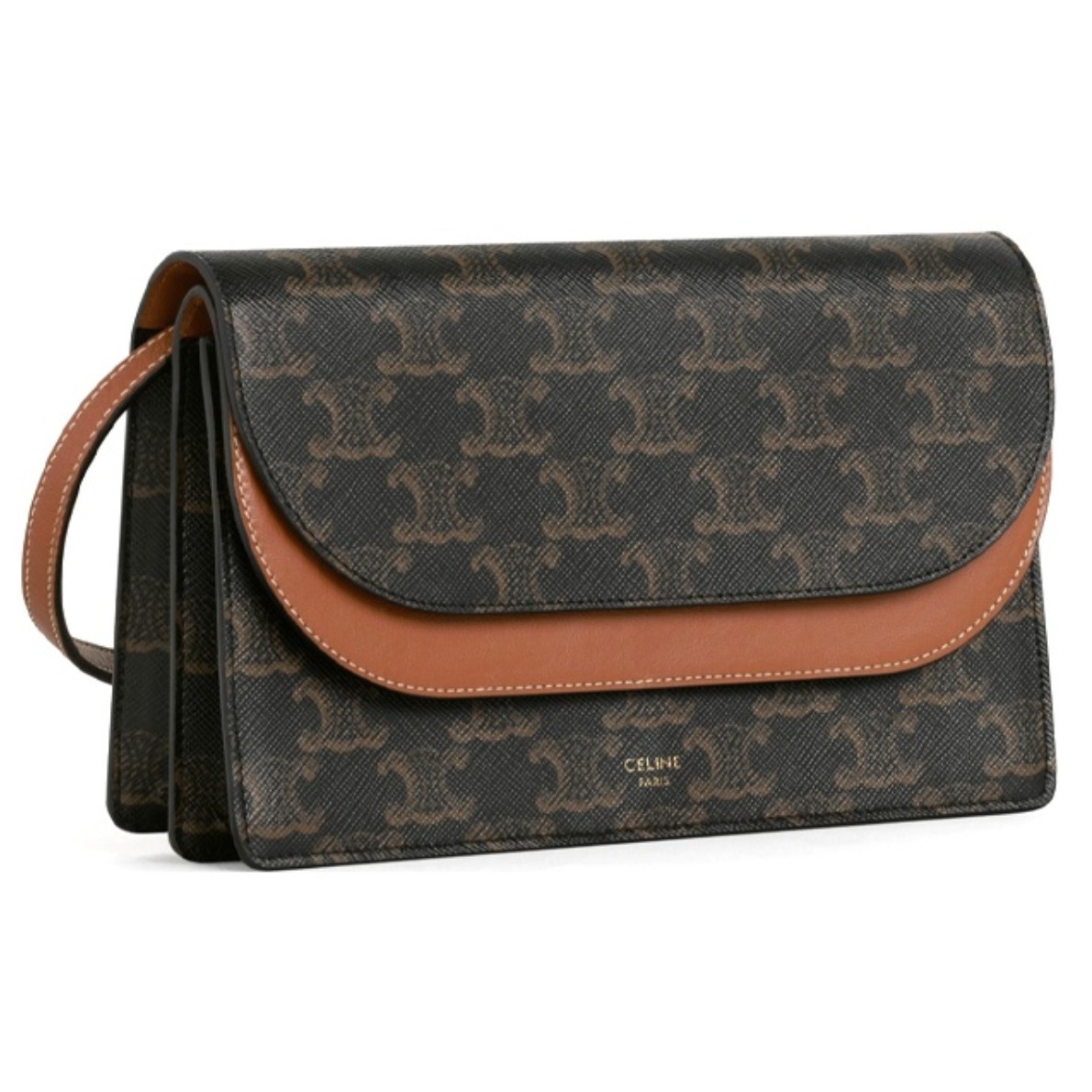 95新 Celine/思琳 赛琳老花双层信封包woc 单肩包 11829623