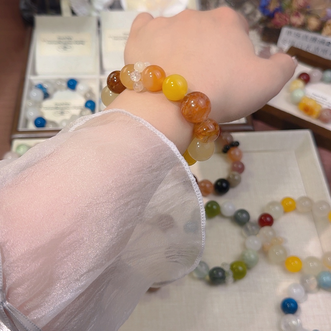 水晶手链合金天然水晶手串多样性发其一