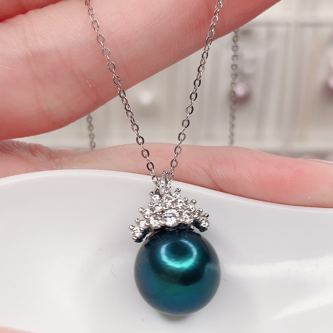 合金淡水珍珠吊坠(赠链)