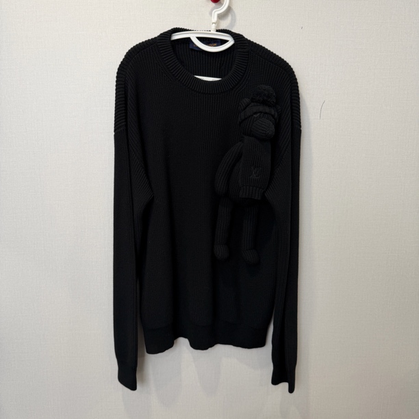 99新 LouisVuitton/路易威登 玩偶毛衣黑色/尺码L/成色99/10565