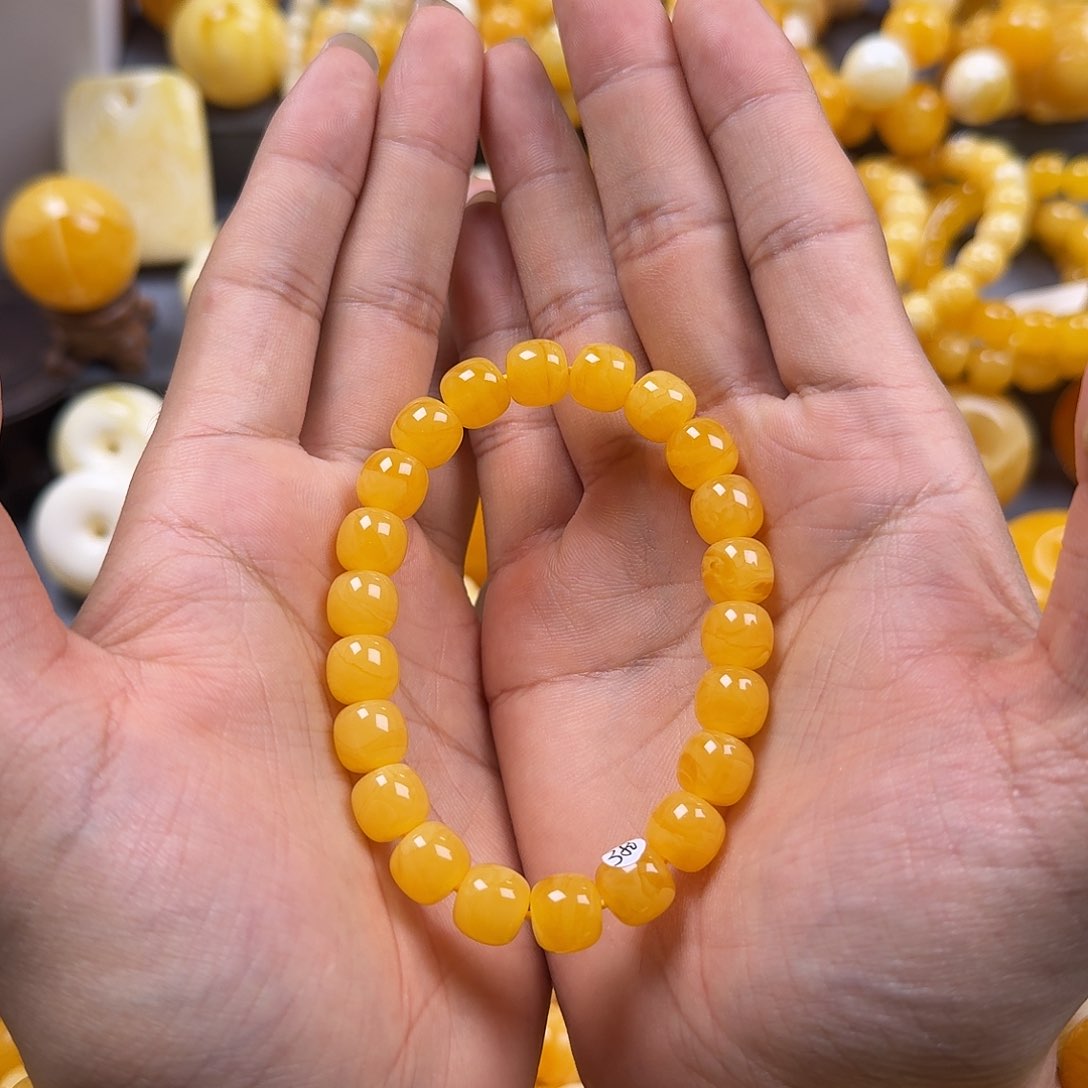 琥珀珠宝奇石未镶嵌同料老型10mm