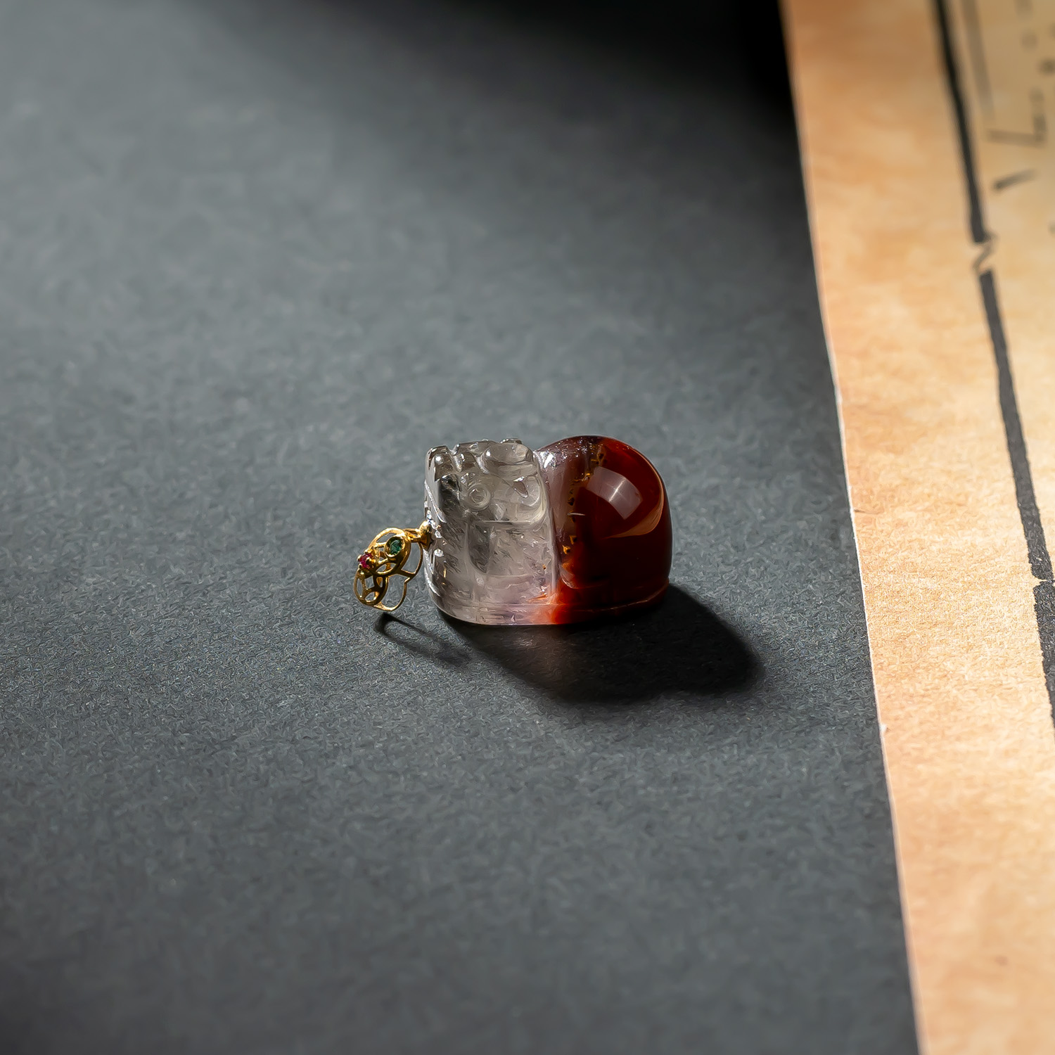 【韵洁珠宝】18k金极光荆棘玫瑰貔貅吊坠/Z0558/多样性发一件