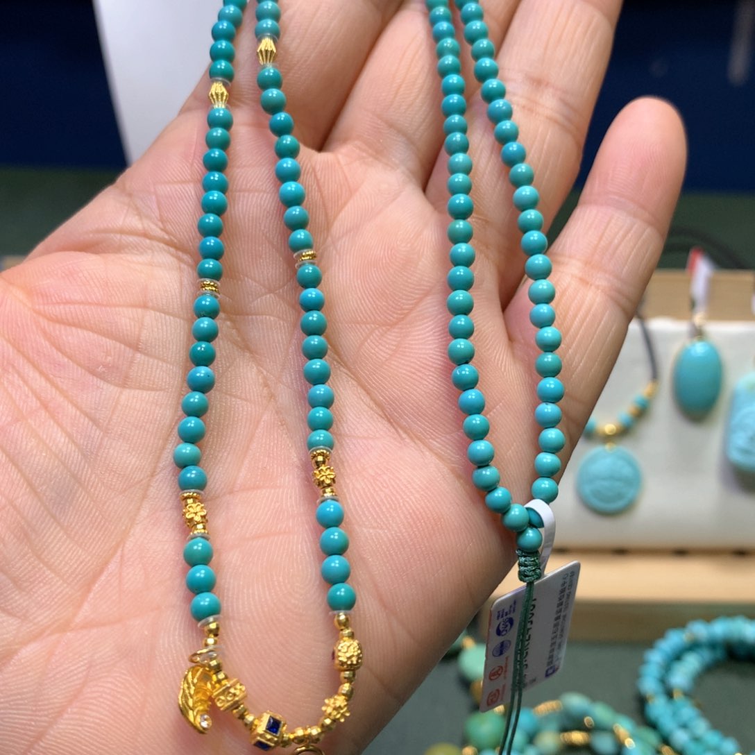 绿松石万能链18K金镶嵌