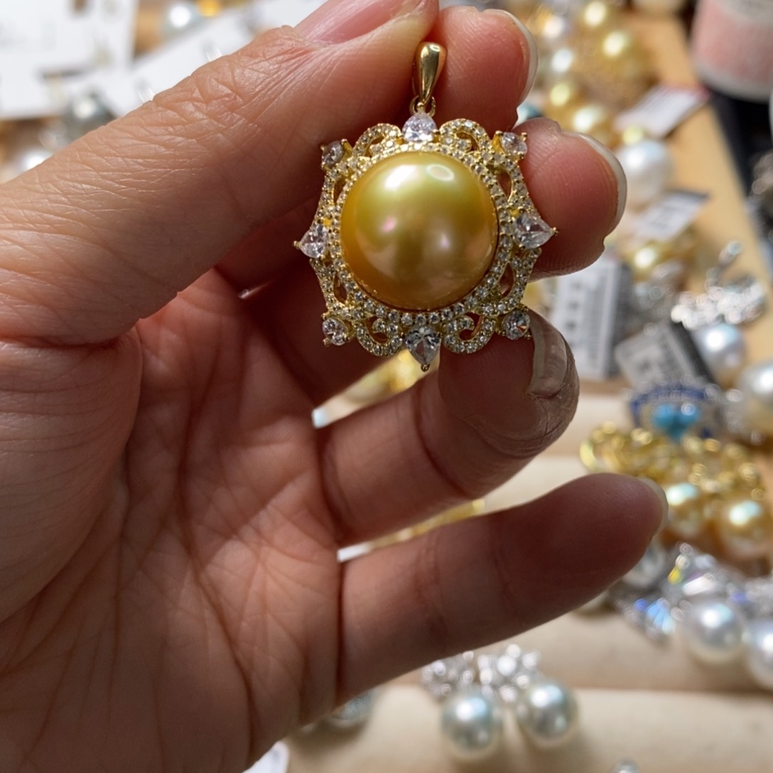 海水珍珠颈饰银S925镶嵌