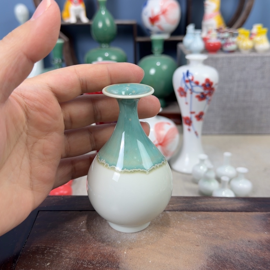 陶瓷手工小花器摆件