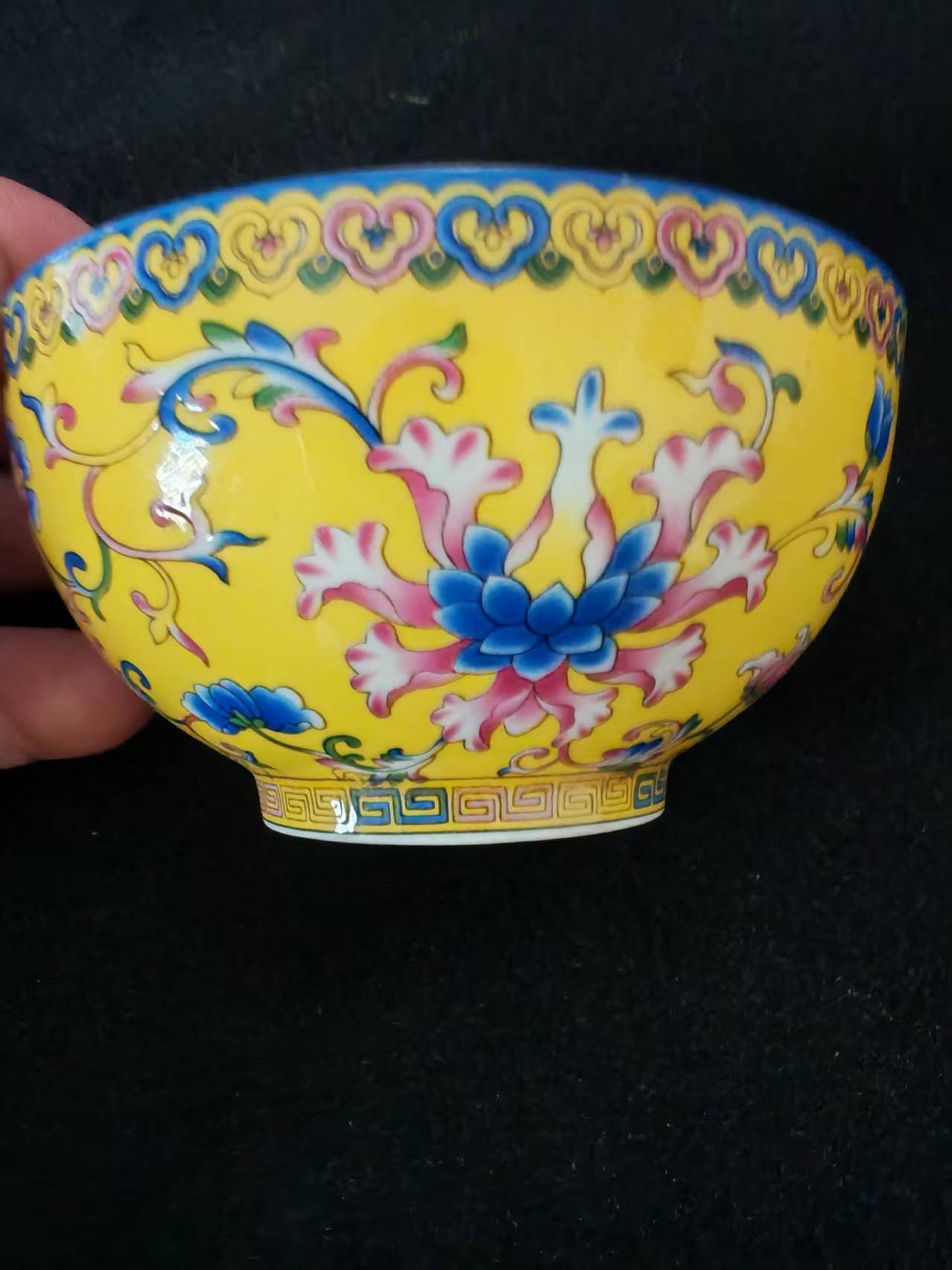 瓷碗描金缠枝易清洗4.5英寸中式藏式珐琅彩碗大众