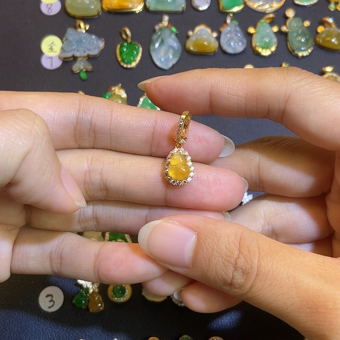 翡翠银S925镶嵌吊坠(不含链)