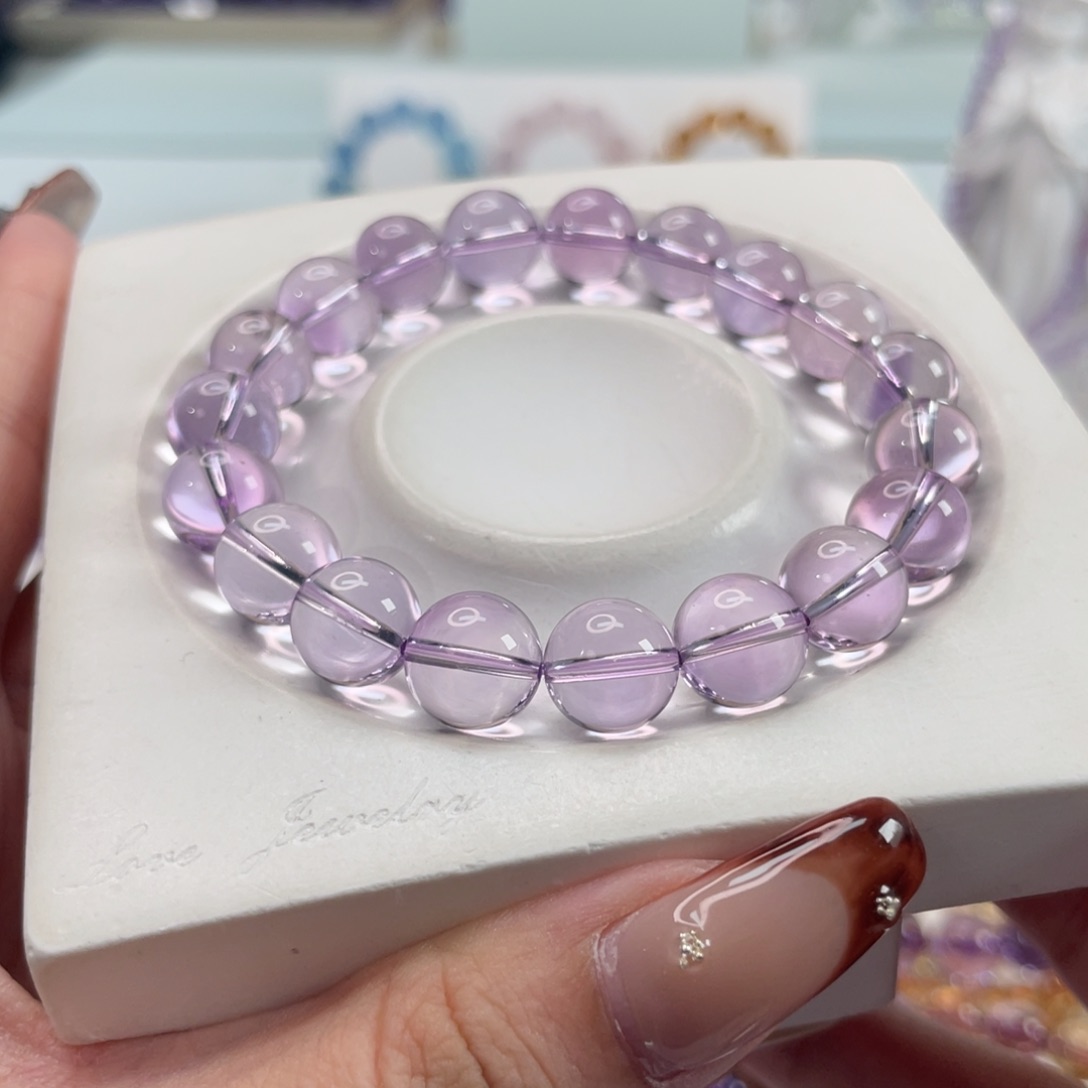 未镶嵌手链水晶10mm玻利维亚紫水晶