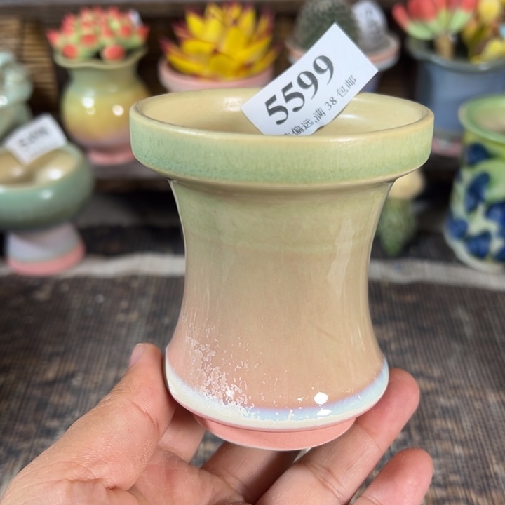 口7高8 手工花盆满30包邮