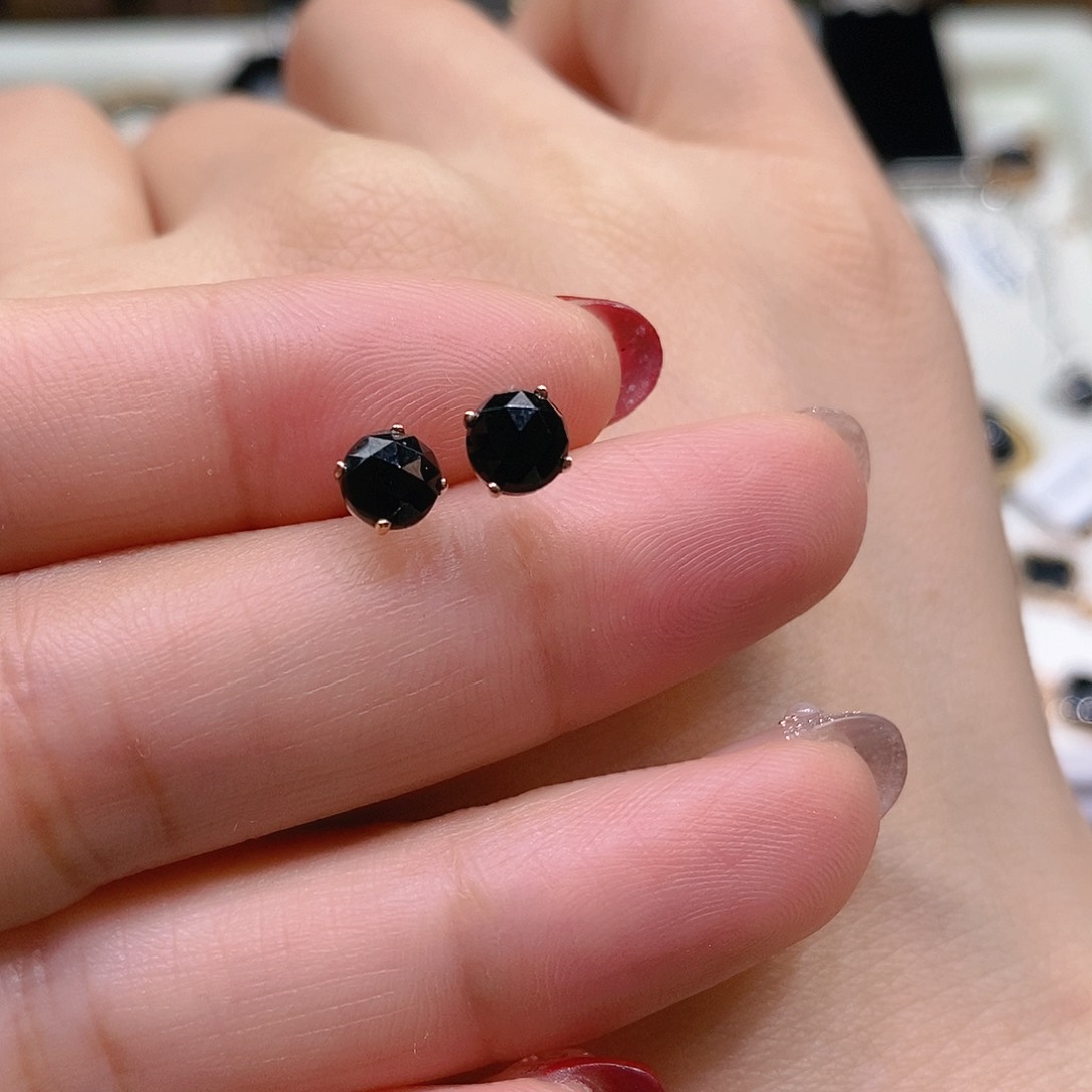 翡翠耳饰18K金镶嵌戒指