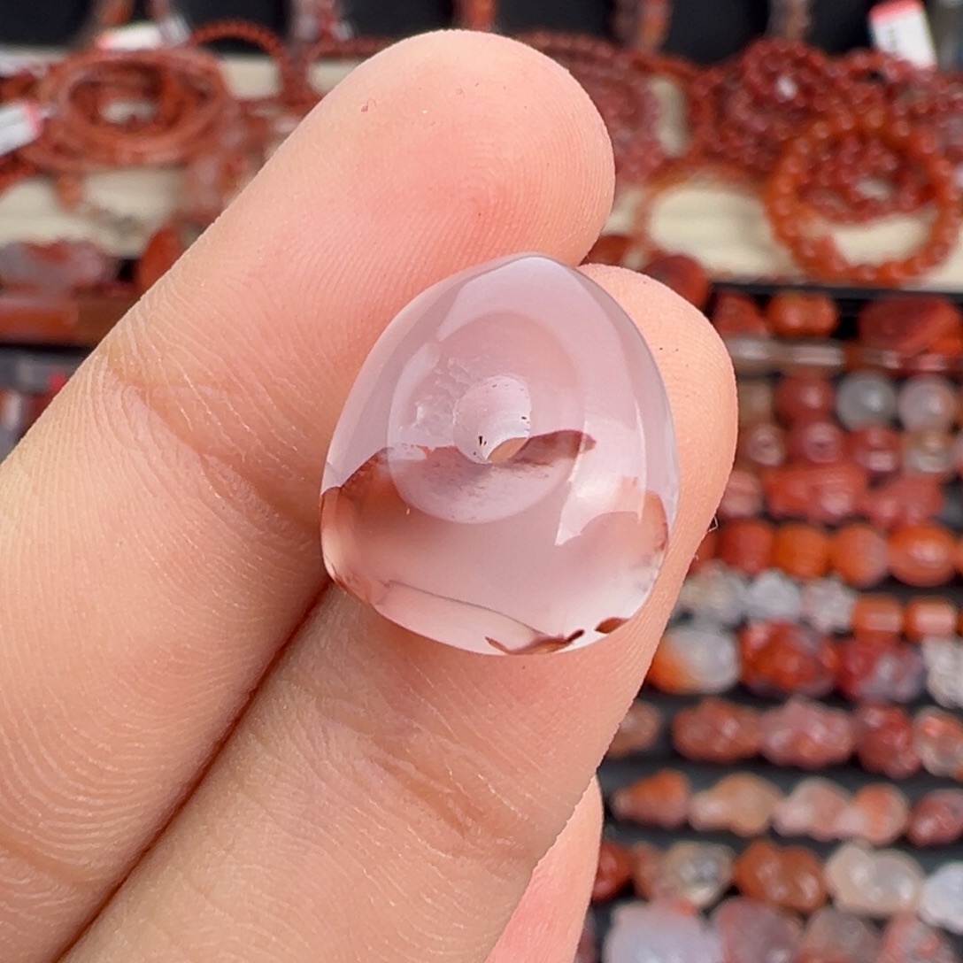 南红玛瑙未镶嵌颈饰藏扣