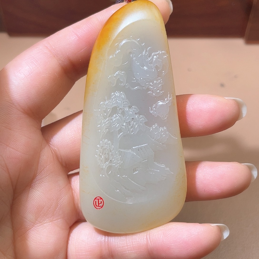 和田玉颈饰未镶嵌A7 