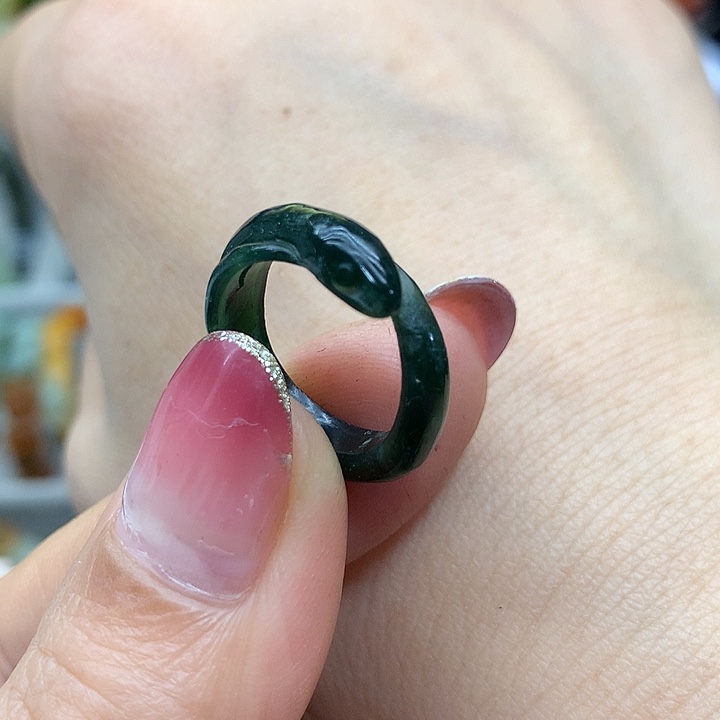 纯***萝蛇纹石玉未镶嵌手镯