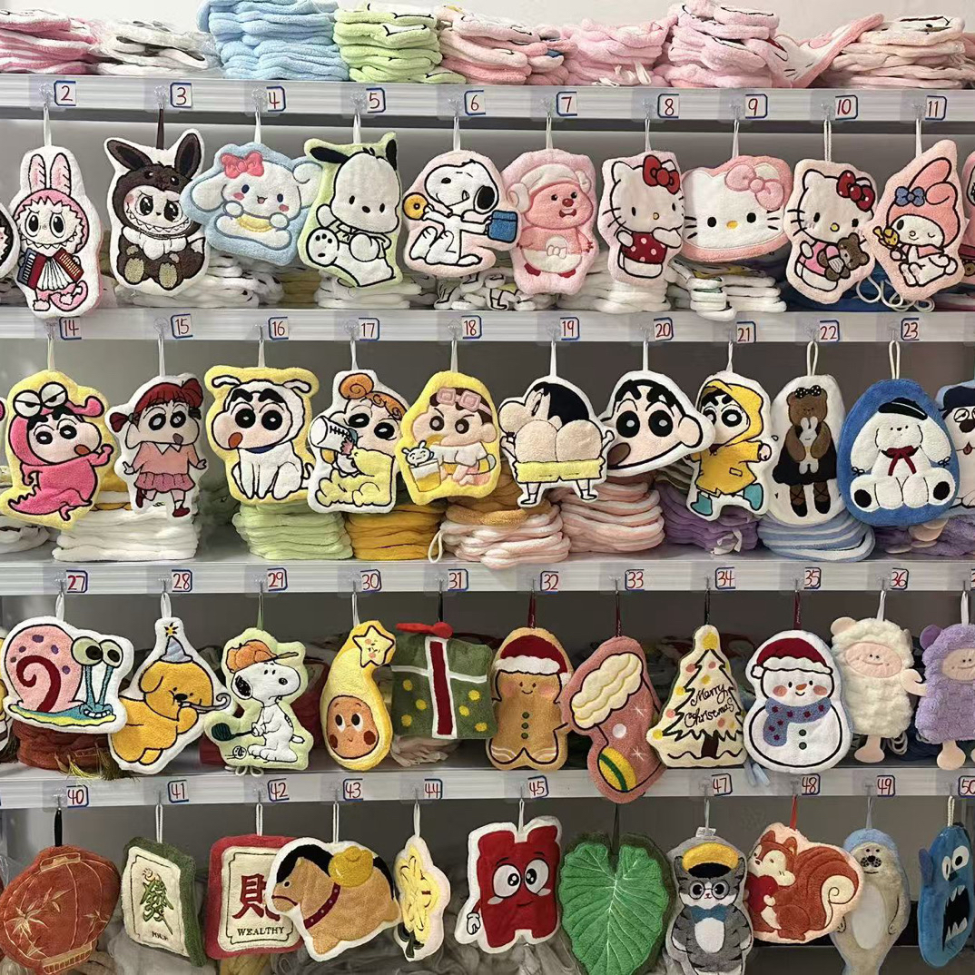 珊瑚绒可爱擦手巾挂式超强吸水速干加厚卫生间厨房学生宿舍