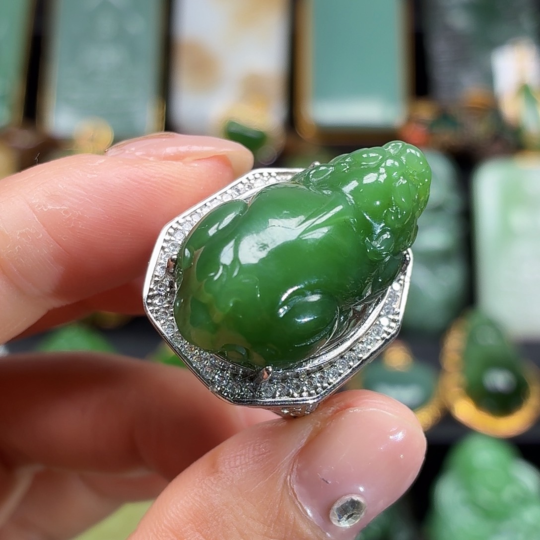 和田玉银S925镶嵌颈饰