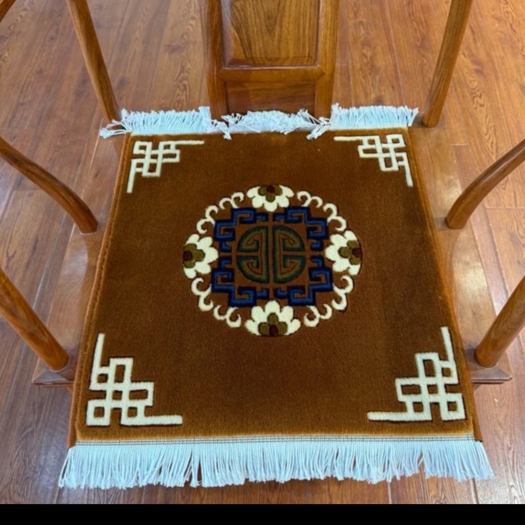 纯羊毛中式坐垫红木沙发圈椅子垫茶椅餐椅垫防滑垫座垫办公家用