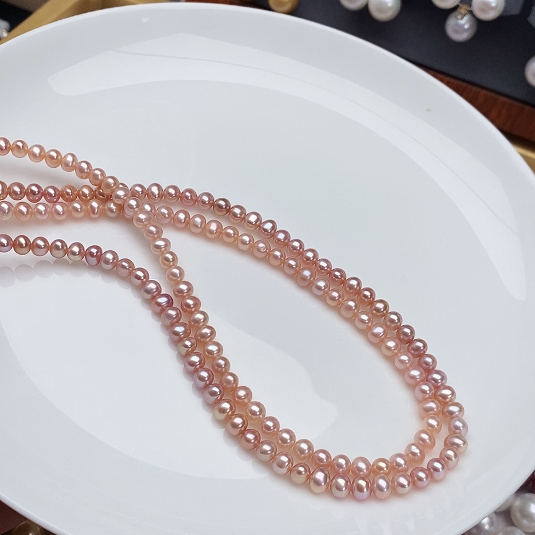 银S925镶嵌淡水珍珠颈饰