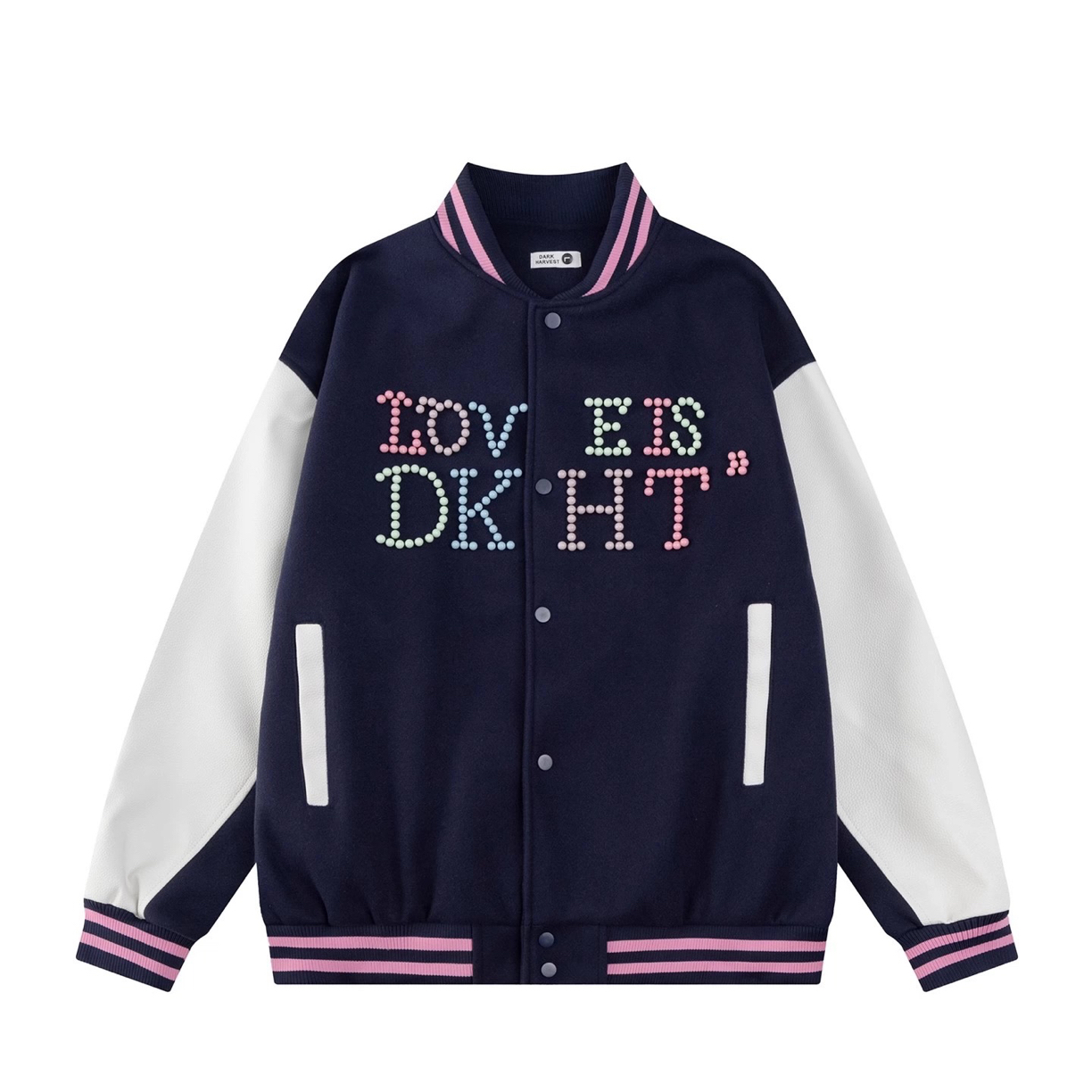 国潮美式复古拼接宽松休闲秋季棒球服夹克外套