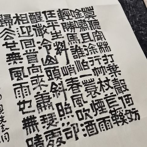 凌***子书法定风波斗方。。。。。