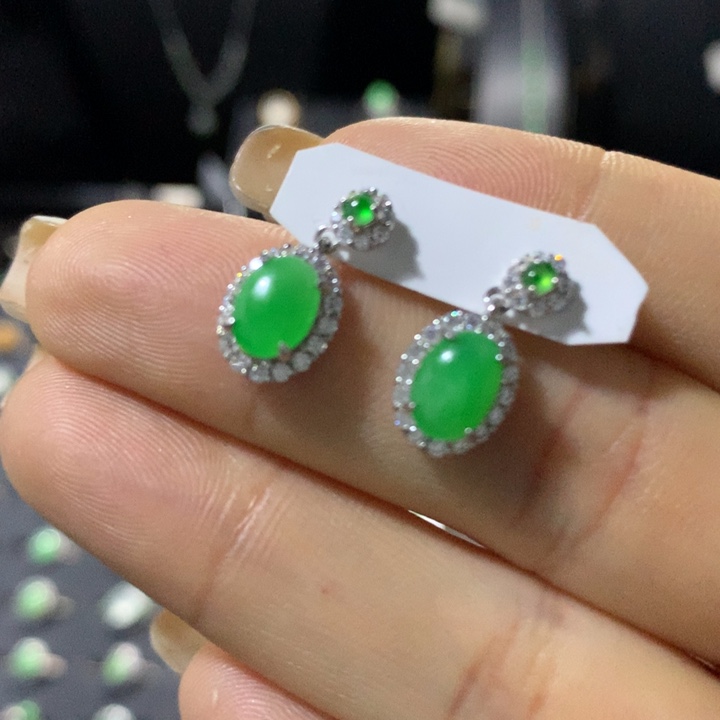 翡翠银S925镶嵌戒指