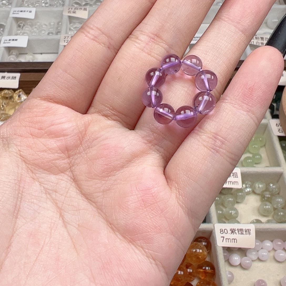未镶嵌珠宝半成品水晶紫水晶跑环巴西