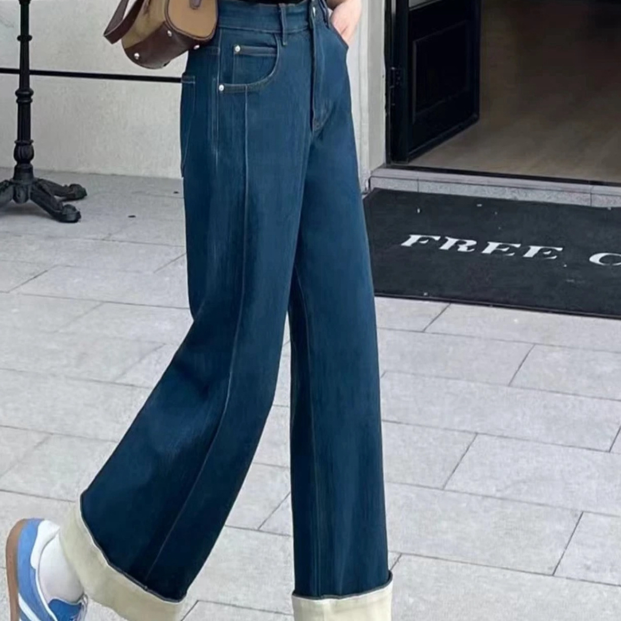 女装牛子裤尾货直筒裤