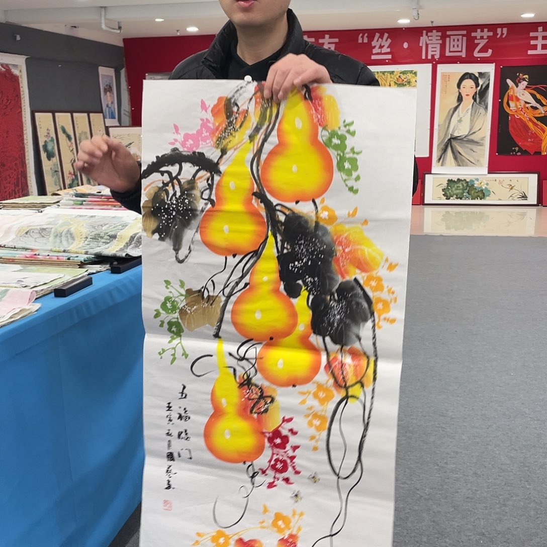 国画今天上午国画作品展示