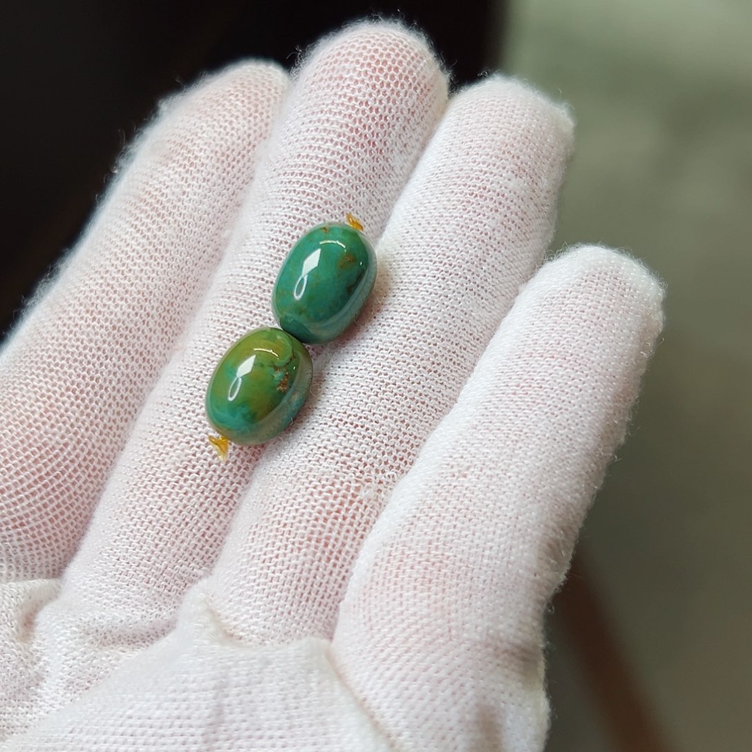 绿松石珠宝奇石未镶嵌9.2直径