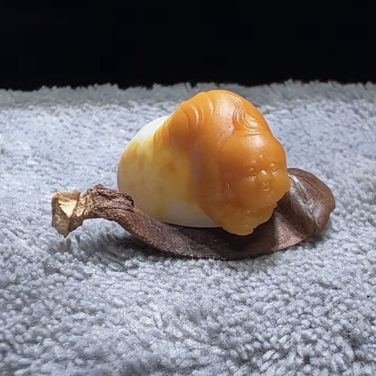 新疆和田玉，招财童子。