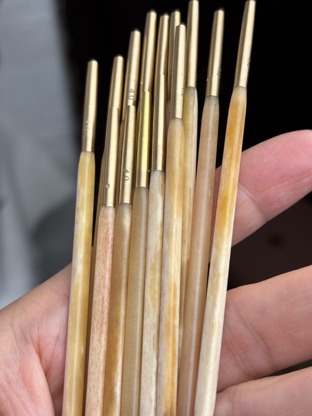 圆针 骨针 8厘米 6.0微瑕品，有棕眼棕线