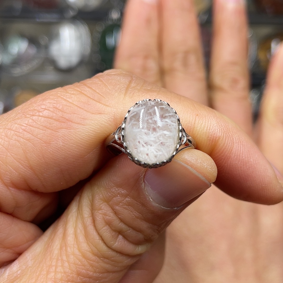 【闪购商品】水晶珠宝半成品银S925镶嵌戒指