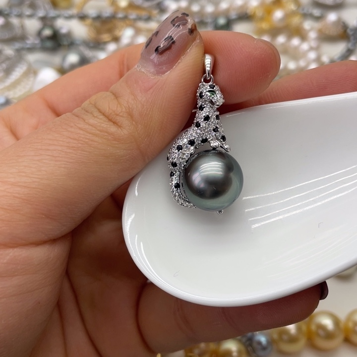 海水珍珠吊坠(不含链)银S925镶嵌