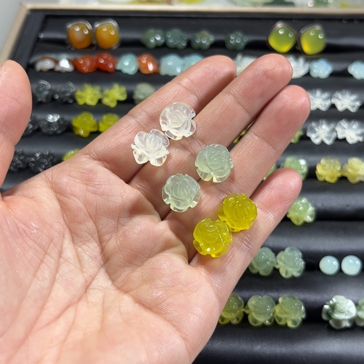 岫玉耳饰未镶嵌耳饰