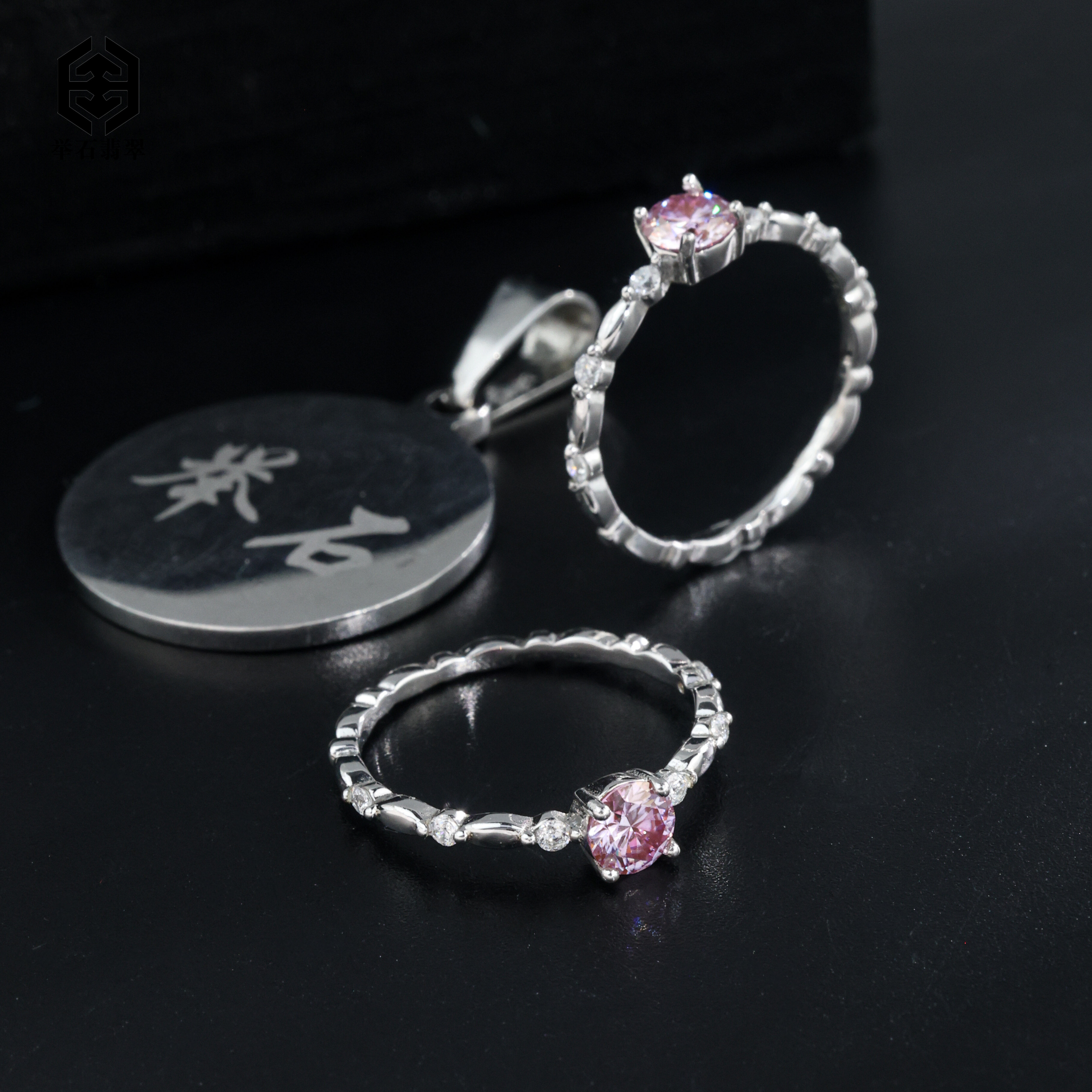925银莫桑石银制品 TH1220-9819-52莫桑钻戒指（多样性发一/自选）M