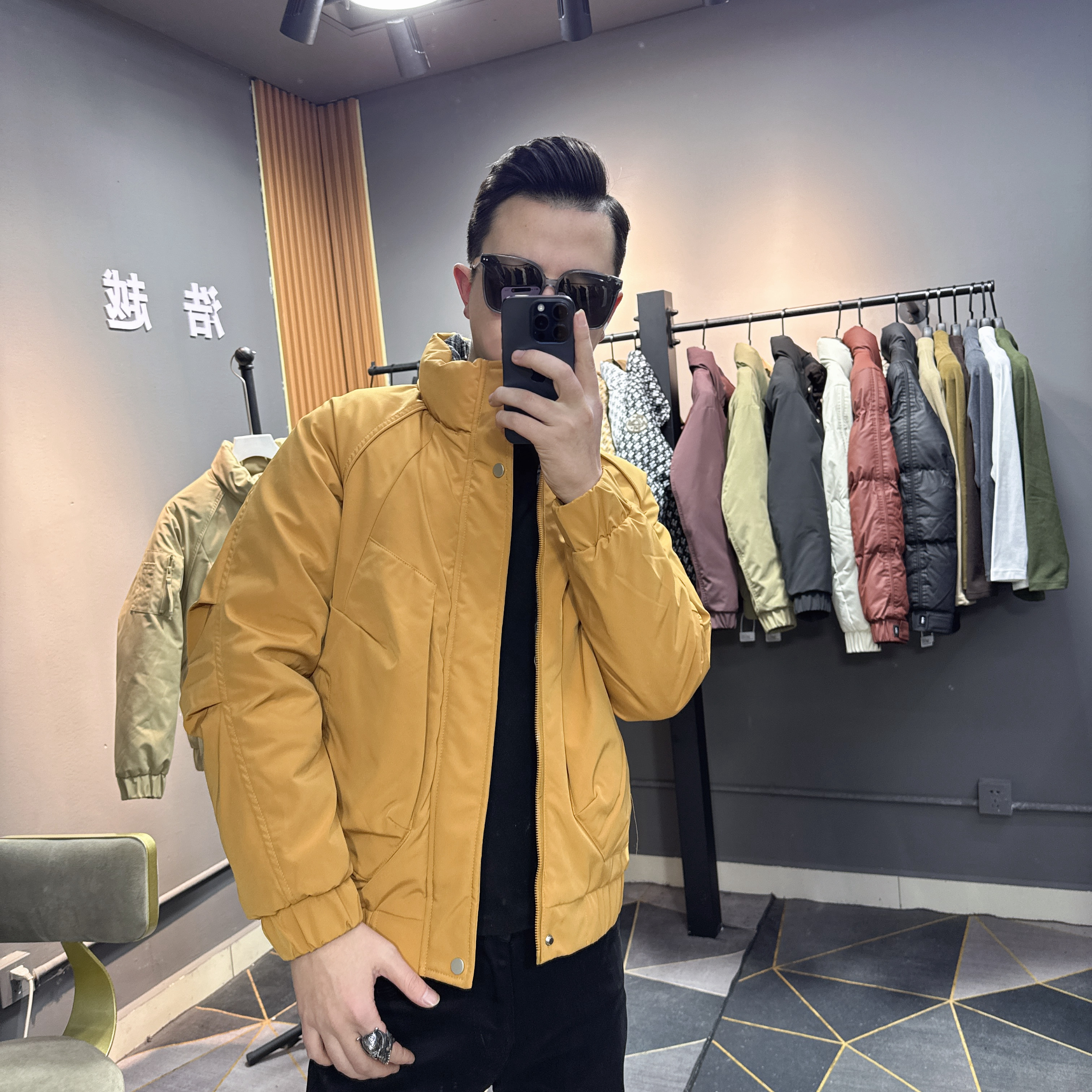 冬季韩版加厚立领修身纯色休闲量时尚保暖棉服防风男士短款棉衣男