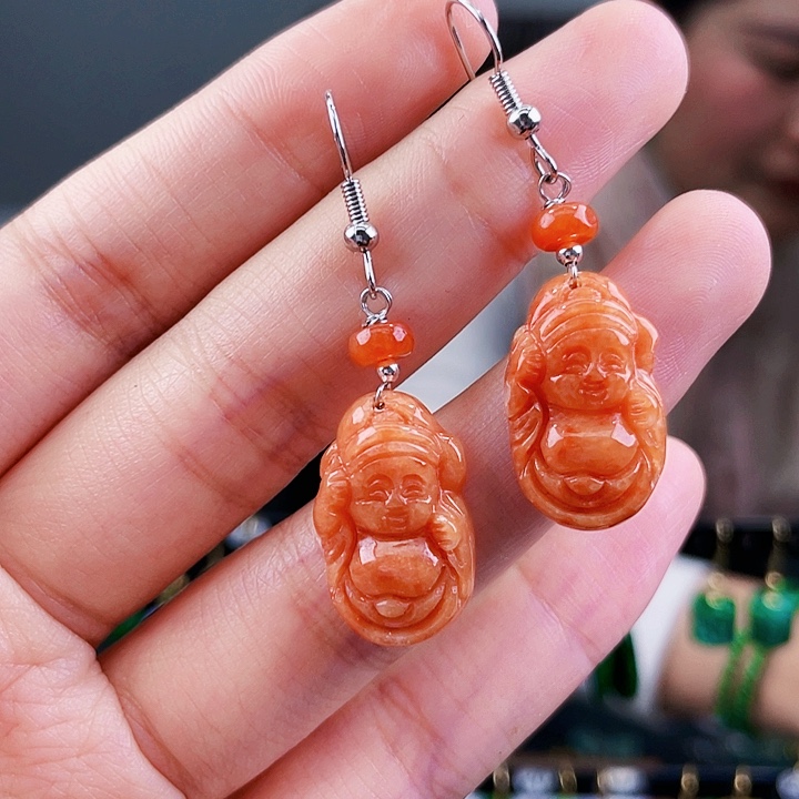 翡翠耳饰未镶嵌饰品