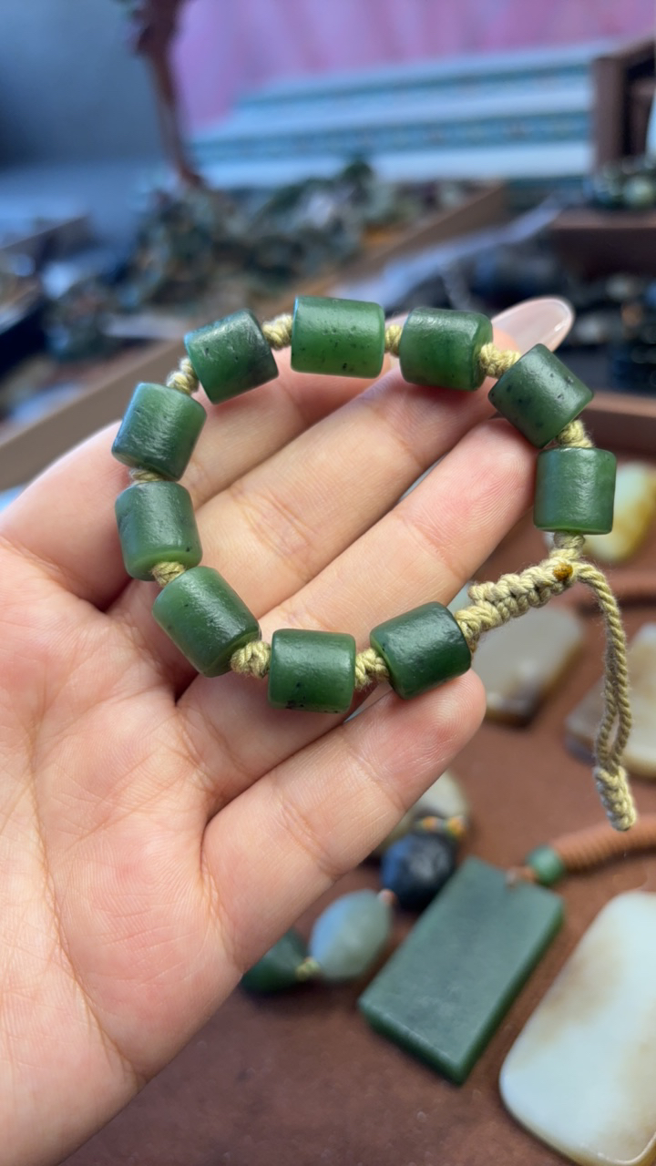 天然和田玉编织手串