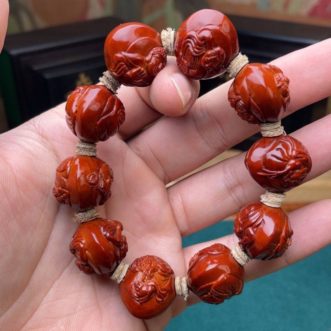 橄榄核吊坠?***?半身十八罗汉表弟回血