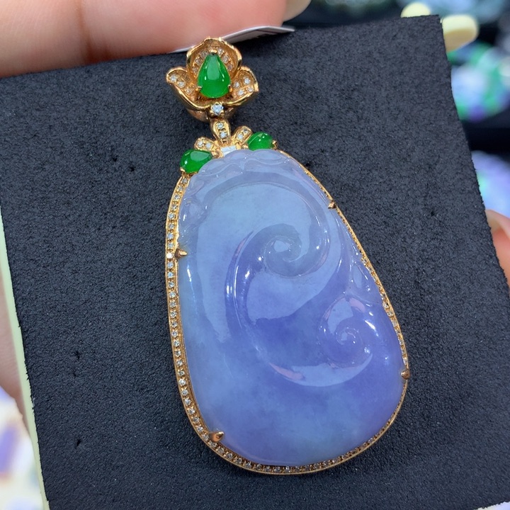 18K金镶嵌手链翡翠翡翠