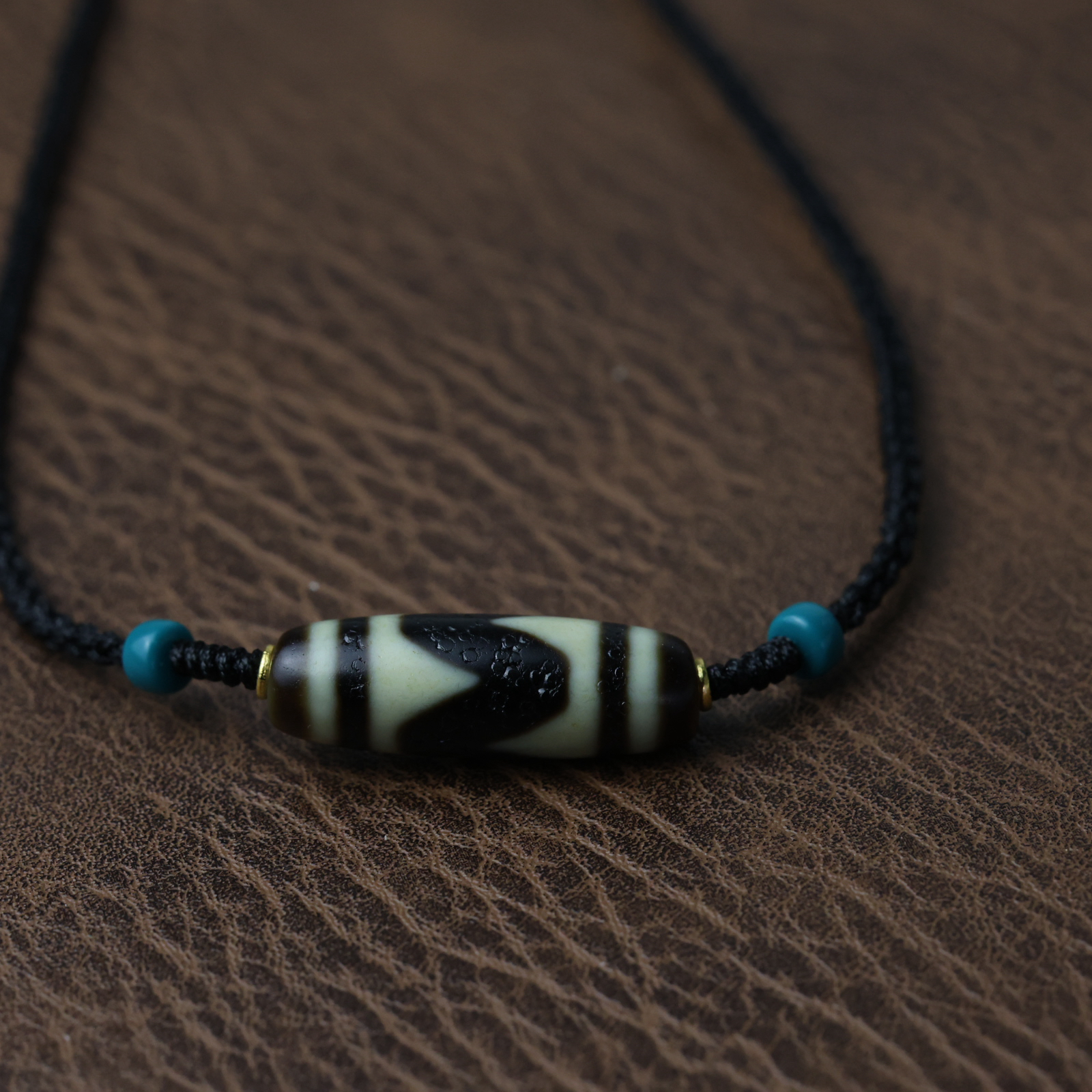 四线虎牙天珠锁骨链100%真品男女同款时尚百搭约31*11mm