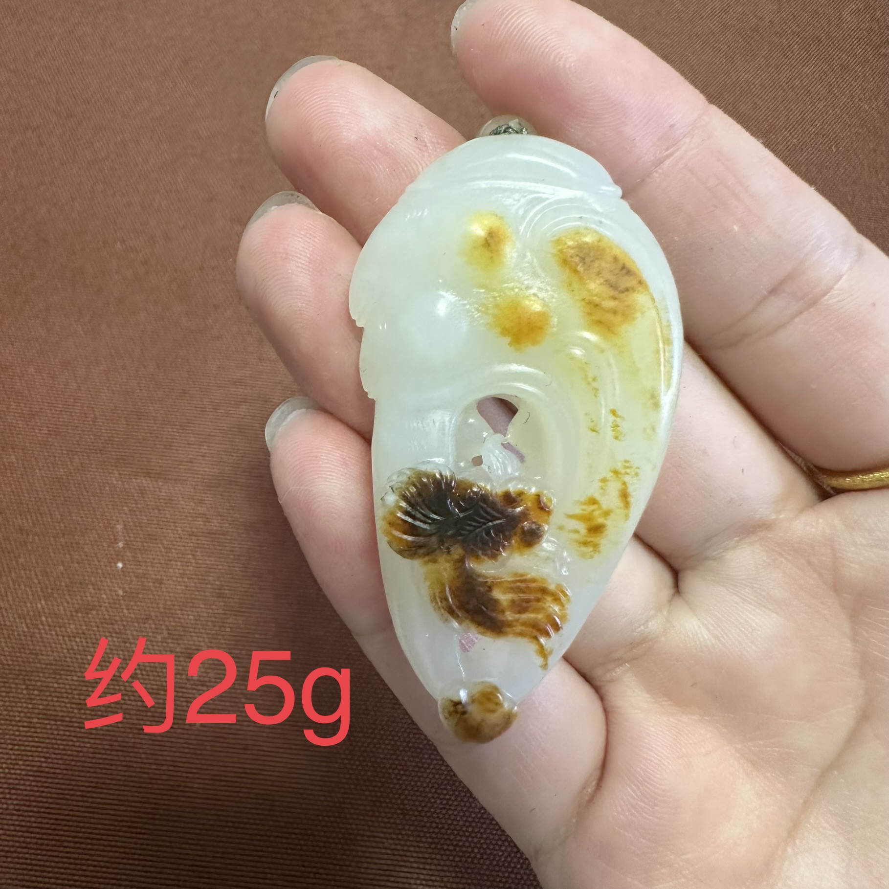 Y新疆和田玉钱到福到挂件重量约210克