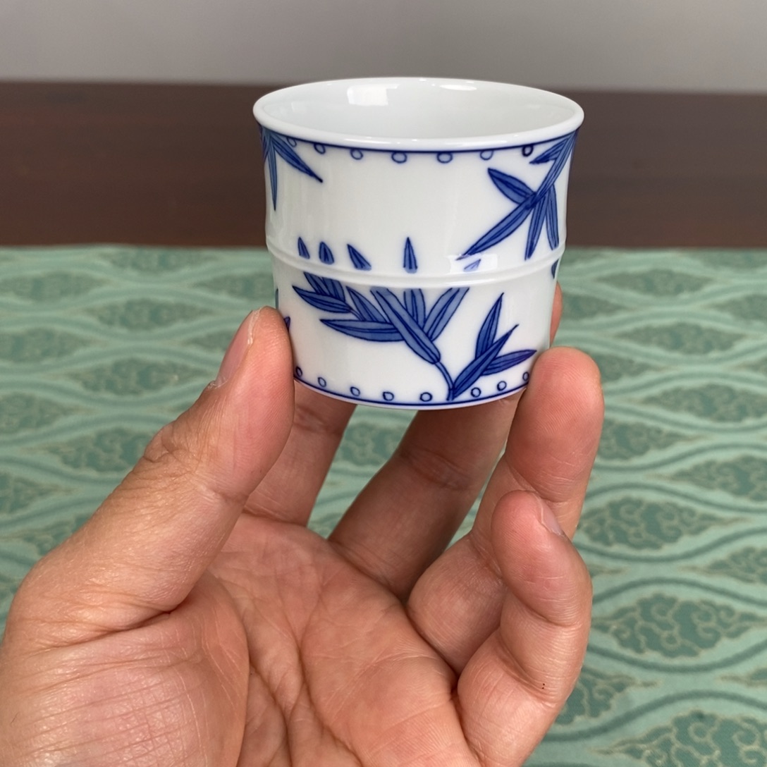 青花竹节品茗杯80ml
