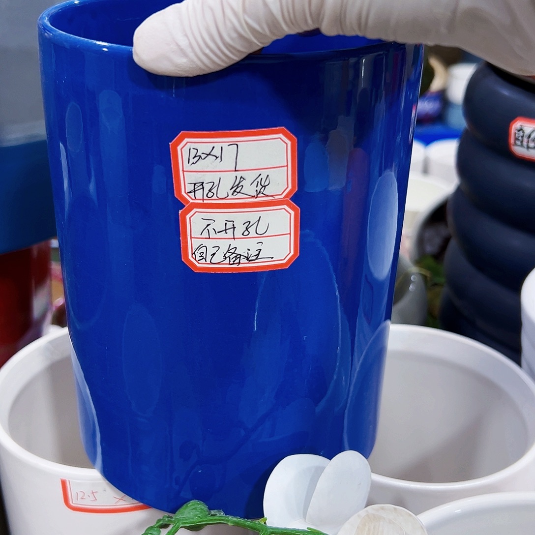 有孔，外贸尾单陶瓷花盆凑单10米包邮