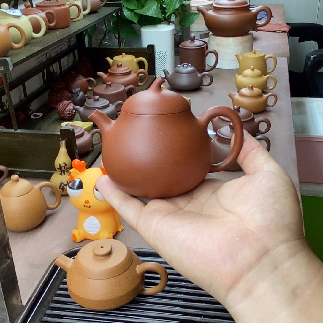 茶壶紫砂紫砂茄瓜微瑕