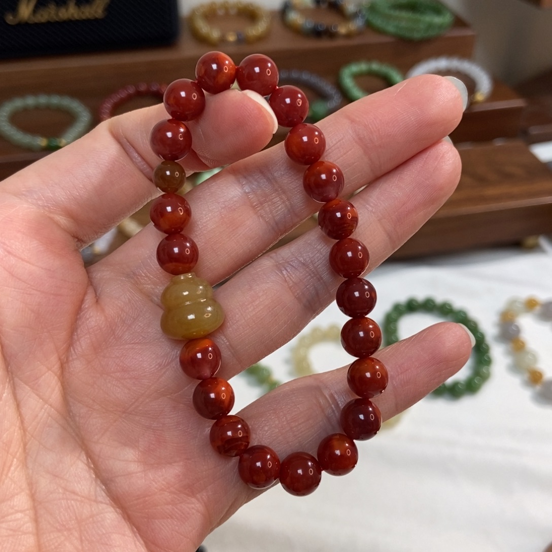 南红玛瑙未镶嵌手链7.9mm南红精品