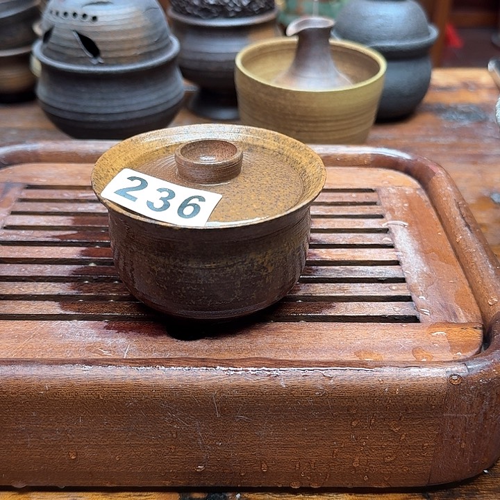 纯手工制作粗陶茶具