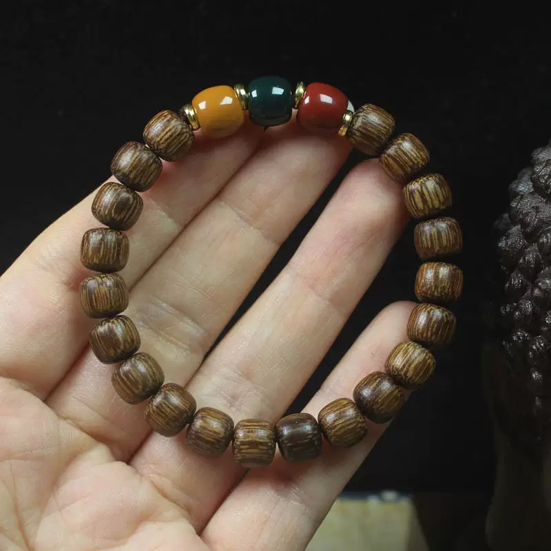 1-11海南黄花梨老型红绿灯手串0.8