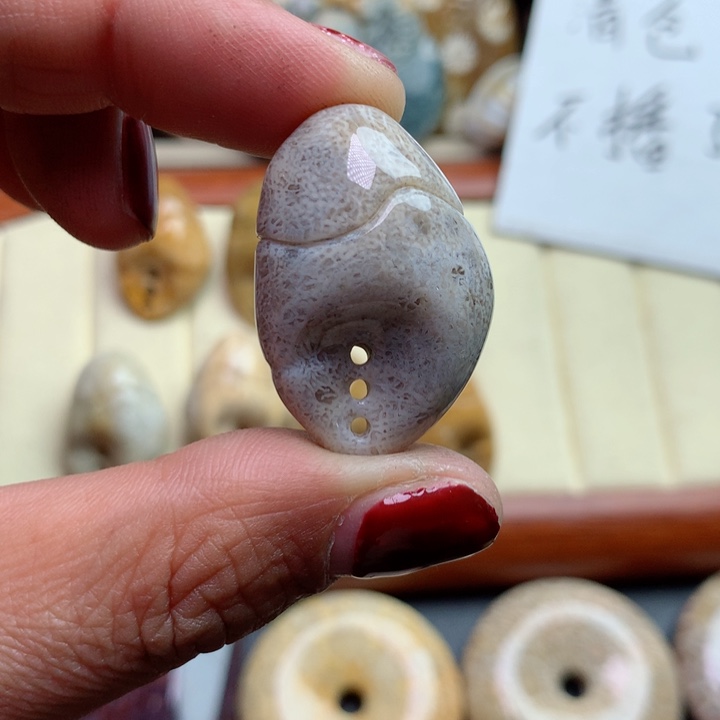 硅化珊瑚（珊瑚玉）颈饰未镶嵌