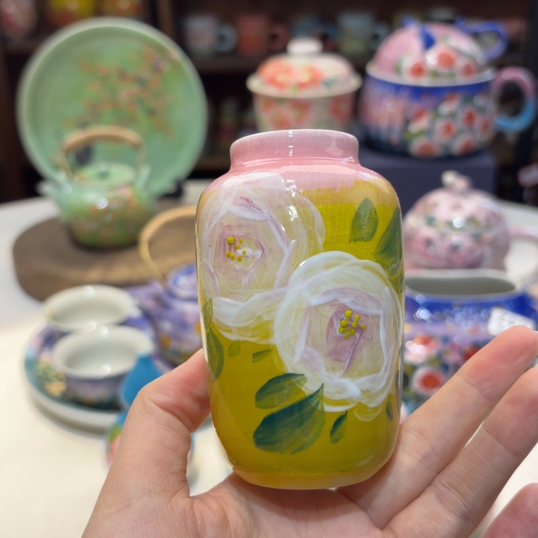 景德镇手绘高温釉下彩陶瓷茶具